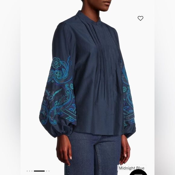 Kobi Halperin

NWT 495.00 Reese Floral Embroidered Silk Blouse SMALL - Picture 3 of 9